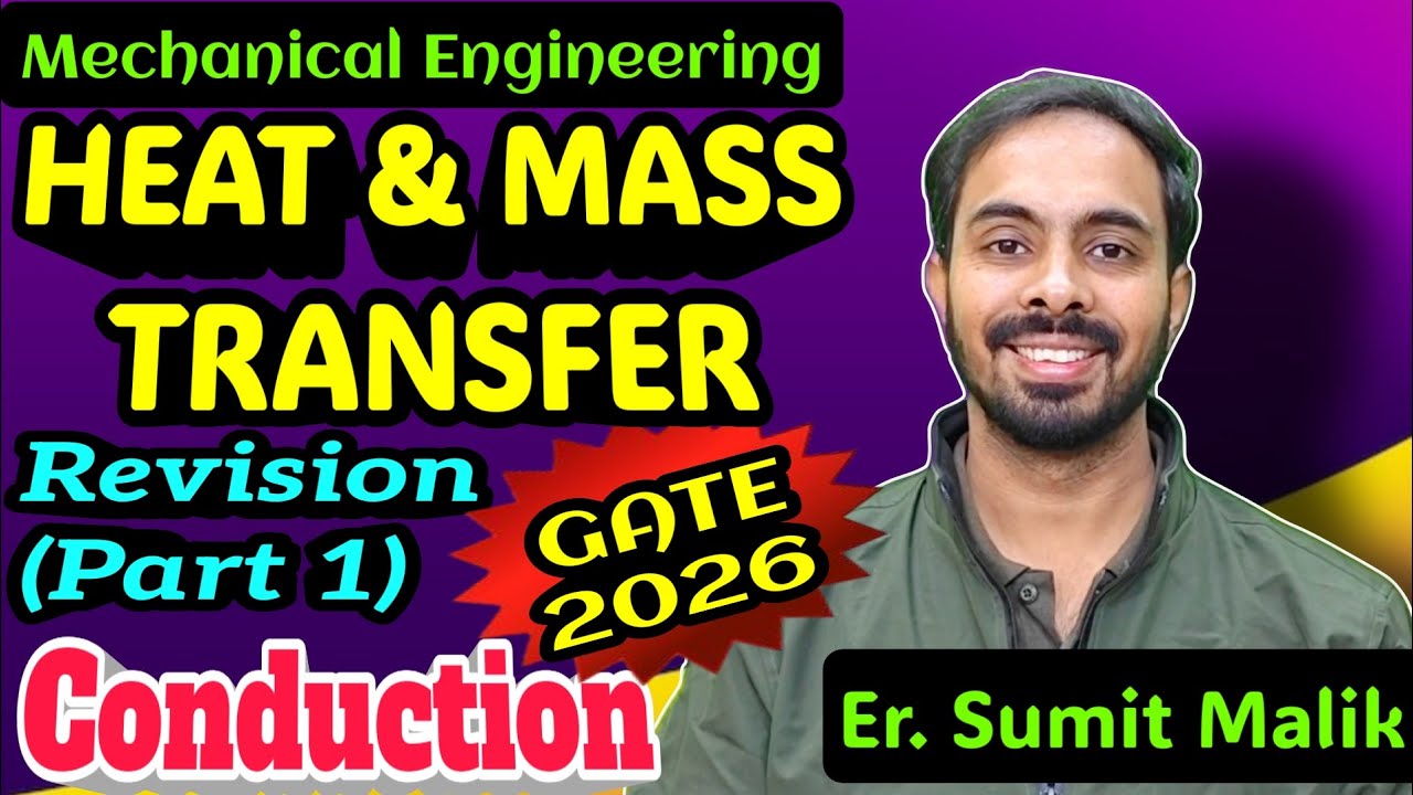 Heat and Mass Transfer Revision (Part-1) || Conduction || Important Formulas || Er. Sumit Malik