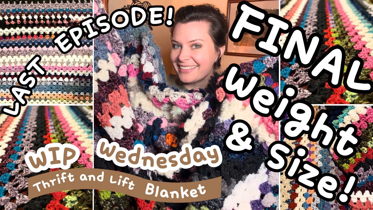 Финальная презентация пледа Thrift & Lift ☕🧶 | Последние цвета, общий вес и размер