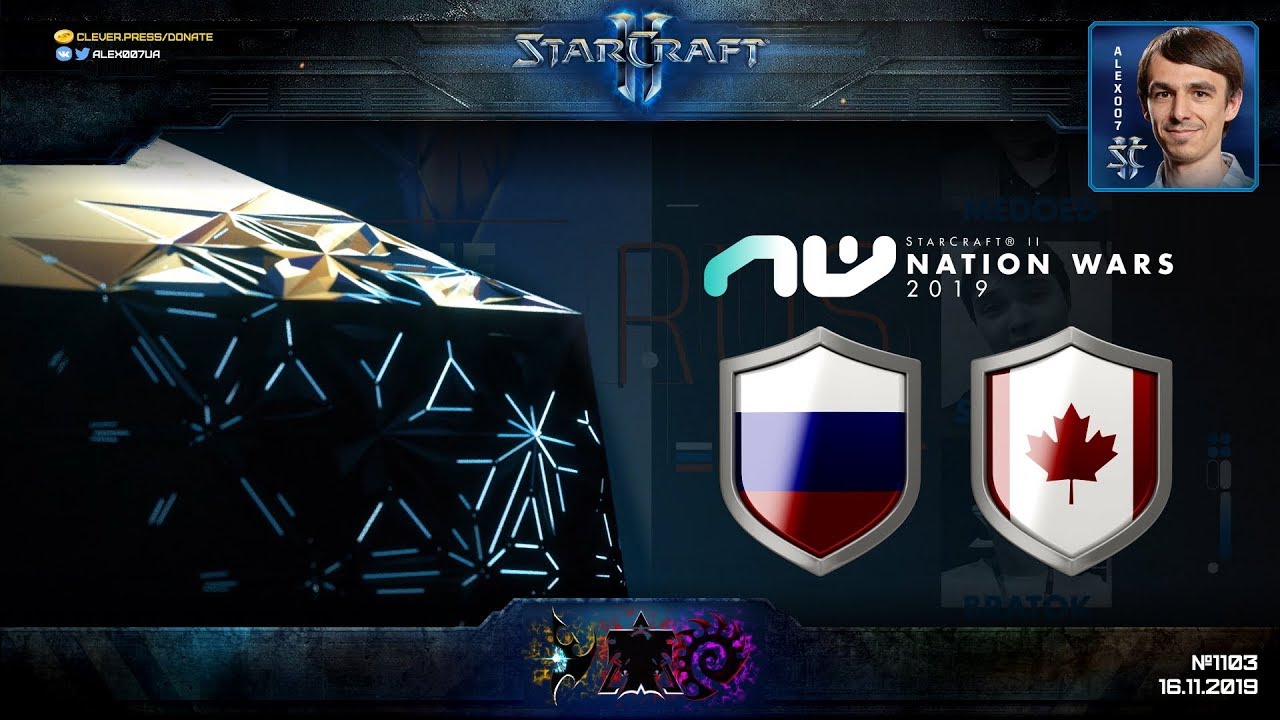 РОССИЯ - КАНАДА: Nation Wars 2019 - StarCraft II - Групповая стадия Ro16