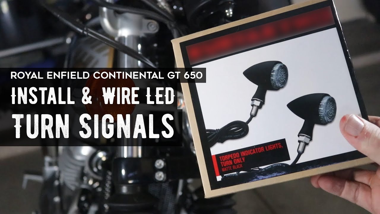 Установка передних светодиодных указателей поворота на Royal Enfield Continental GT 650