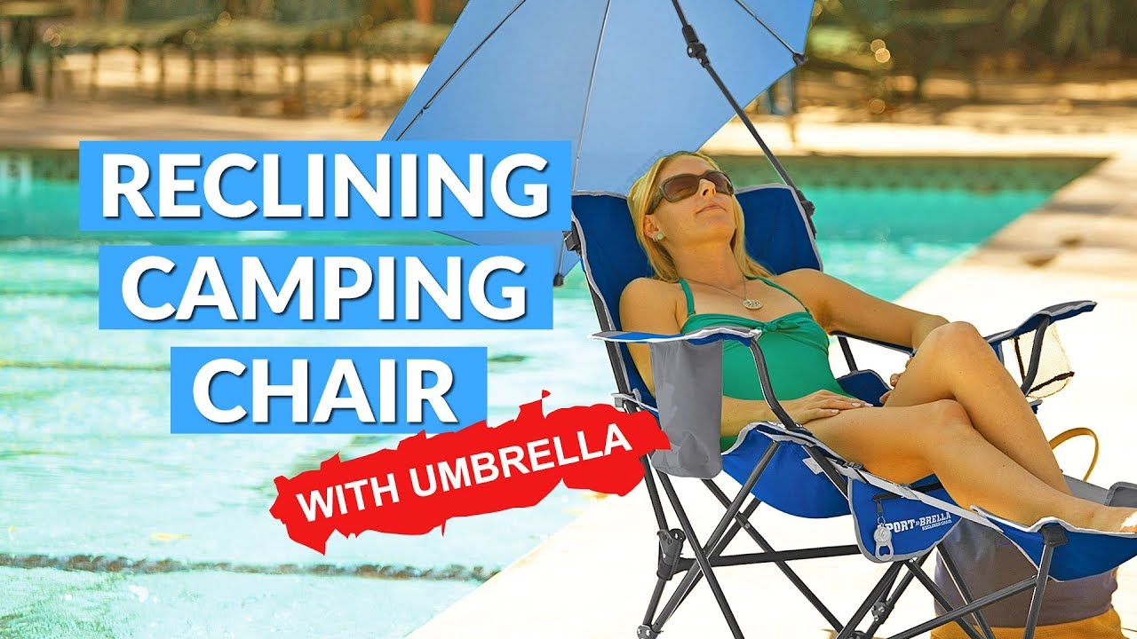 Reclining Camping Chair With Umbrella
