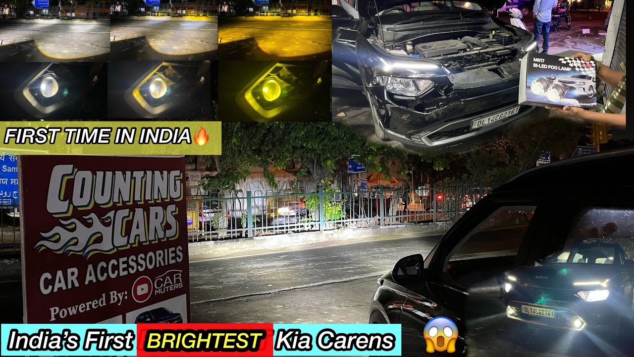 INDIA'S Brightest Carens | KIA CARENS MODIFIED With FOG LIGHT | Carens *Low Light* Problem Solved
