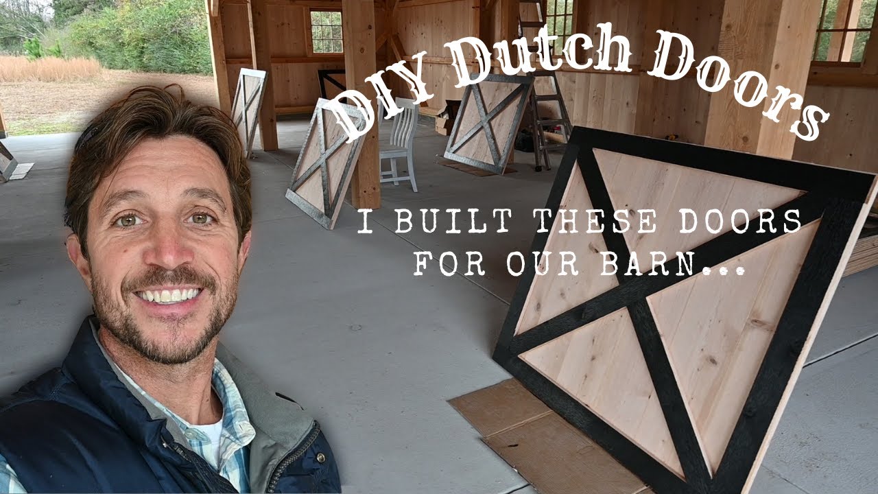 DIY Dutch Doors!  I built these dutch doors for our Amish barn.