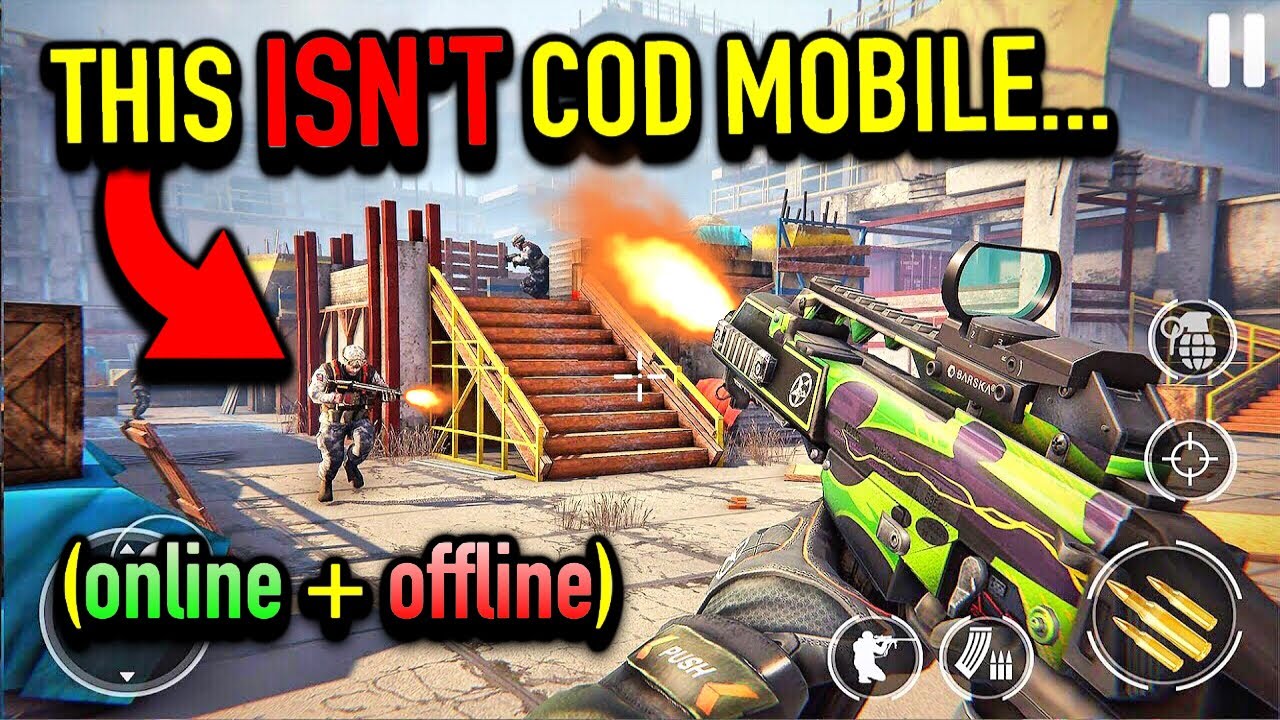 Top 10 BEST iOS/Android Games Games Like COD Mobile! High Graphics! [Offline + Online]