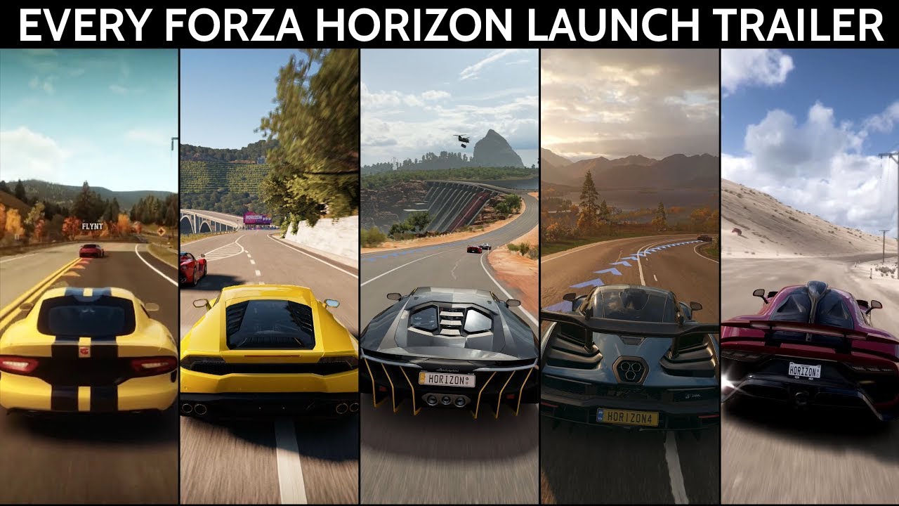 EVERY FORZA HORIZON LAUNCH TRAILER