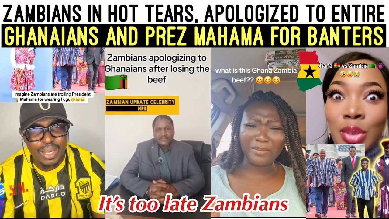 E DON HAPPEN‼️😭 ZAMBIANS FINALLY APOLOGIZES TO PREZ. MAHAMA & GHANAIANS FOR BEING WRONG 