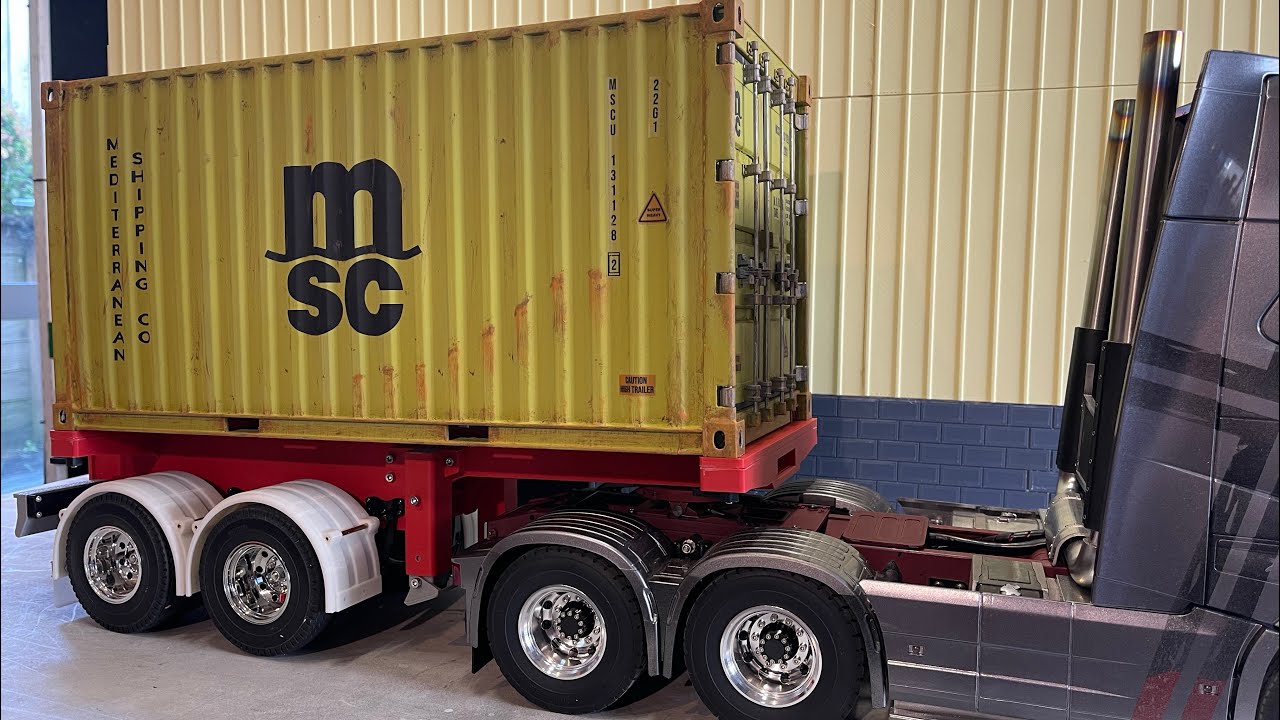 1/14 scale 3d printed 20ft container skelly trailer build