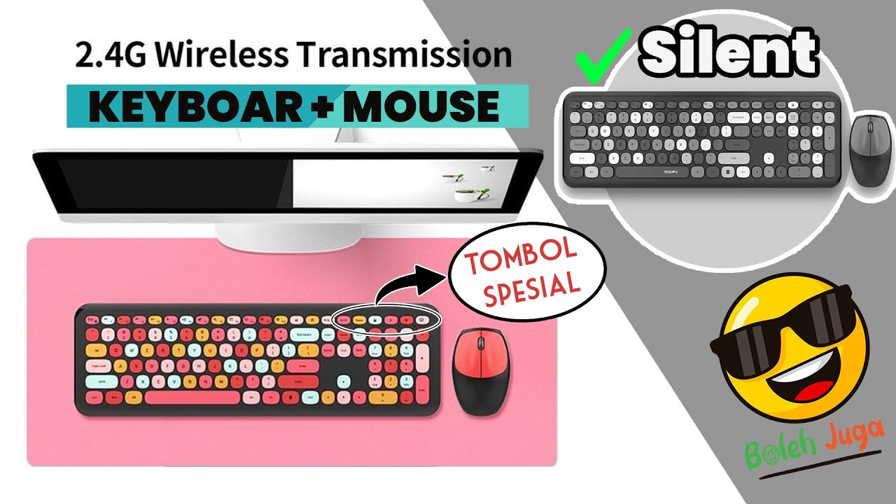 Spesial tapi jarang yang tau, keyboard mouse Wireless 2.4G Silent & estetik - Mofii 666