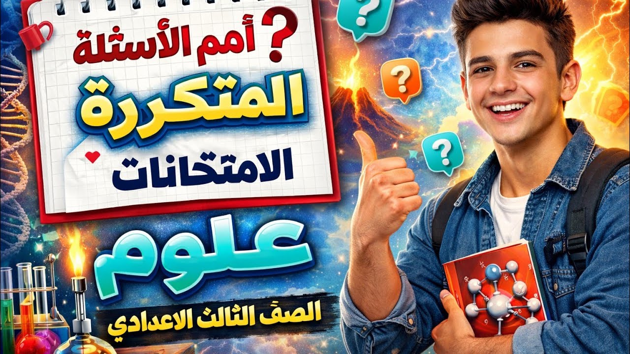 أهم الاسئلة المتكررة في الامتحانات علوم الصف الثالث الاعدادي الترم الاول 2026 