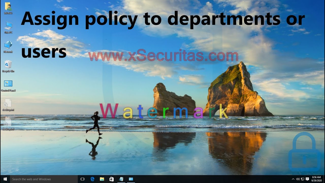 Screen watermark - Assign policy to departments or users