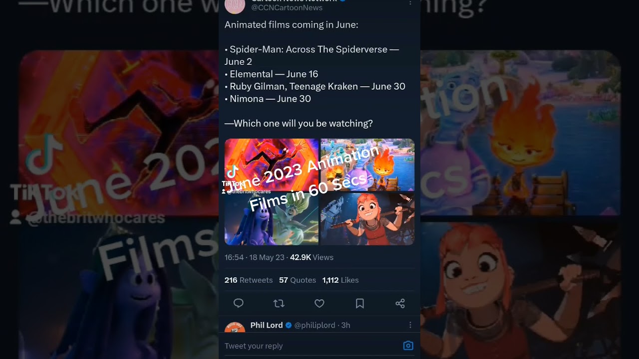 June 2023 Animation Films in 60 Seconds 