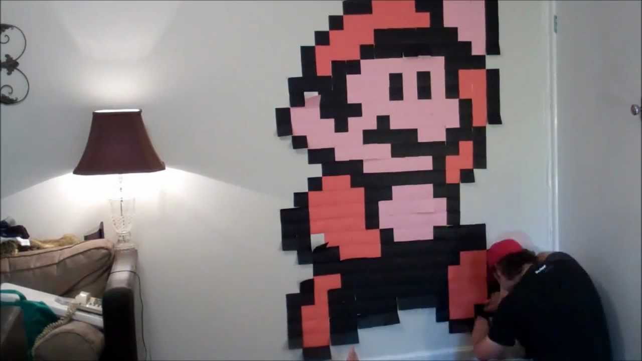 8 Bit Mario! Post It Note Wall Art [HD]