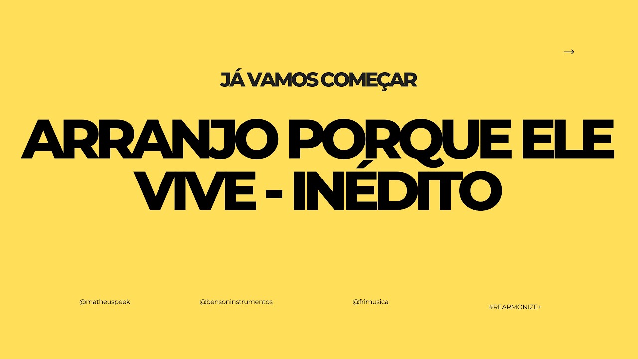 Vou Criar um Arranjo de Porque Ele Vive AO VIVO (Passo a Passo)