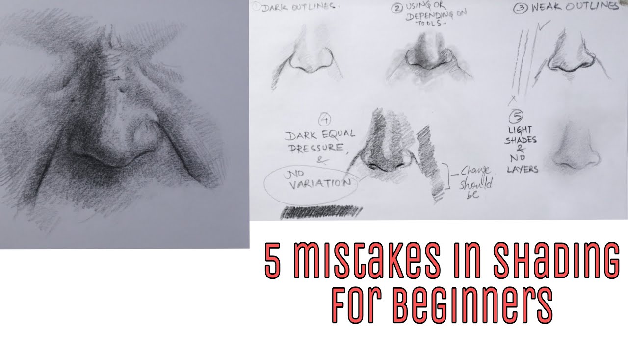 Five mistakes in shading for beginners in hindi