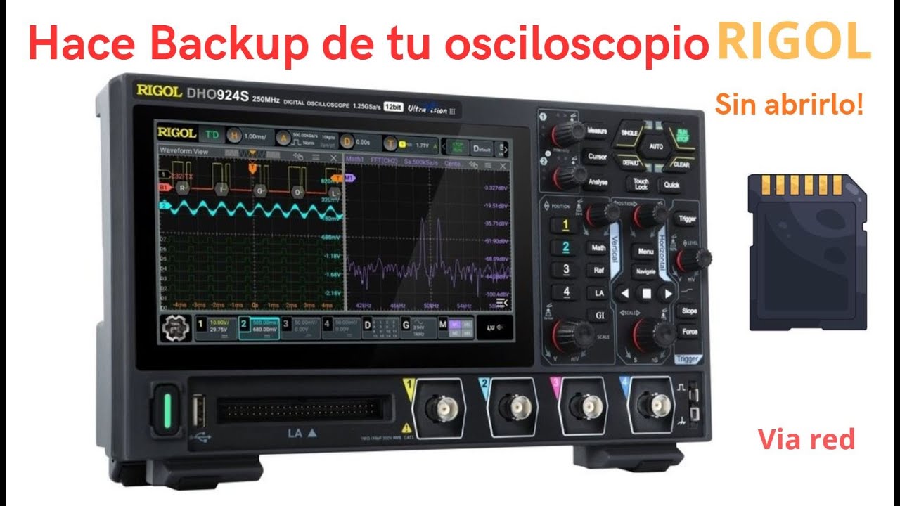 backup de la tarjeta SD osciloscopios Rigol