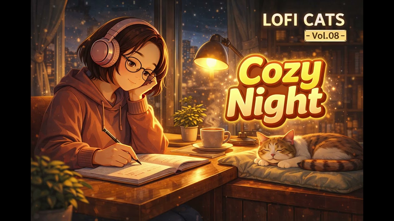 Midnight Study Lofi 🐱 | Deep Focus Beats for Late Night Work (LOFI CATS Vol.08)