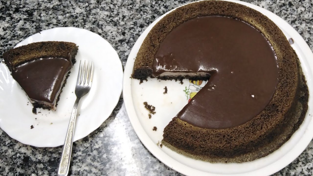 بسبوسة سمراء بكريمة رائعة و كناج شوكولاطة قمة في الروعة