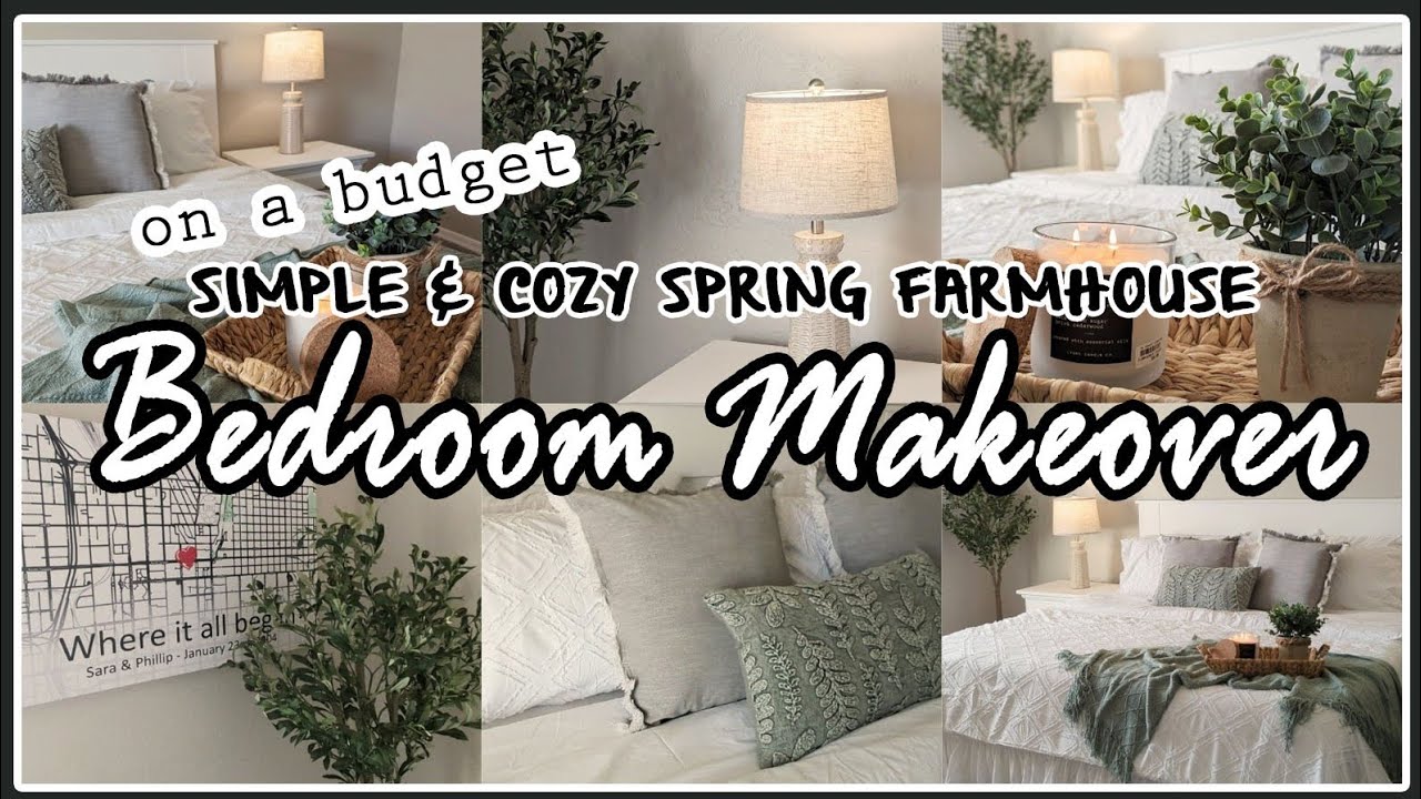 FARMHOUSE BEDROOM MAKEOVER ON A BUDGET│CUTE & SIMPLE FARMHOUSE BEDROOM MAKEOVER IDEAS│HOME DECOR