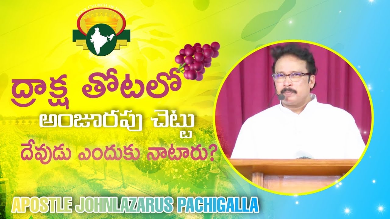 ద్రాక్ష తోటలో అంజూరపు చెట్టు  | Telugu Christian Message | Apostle John Lazarus