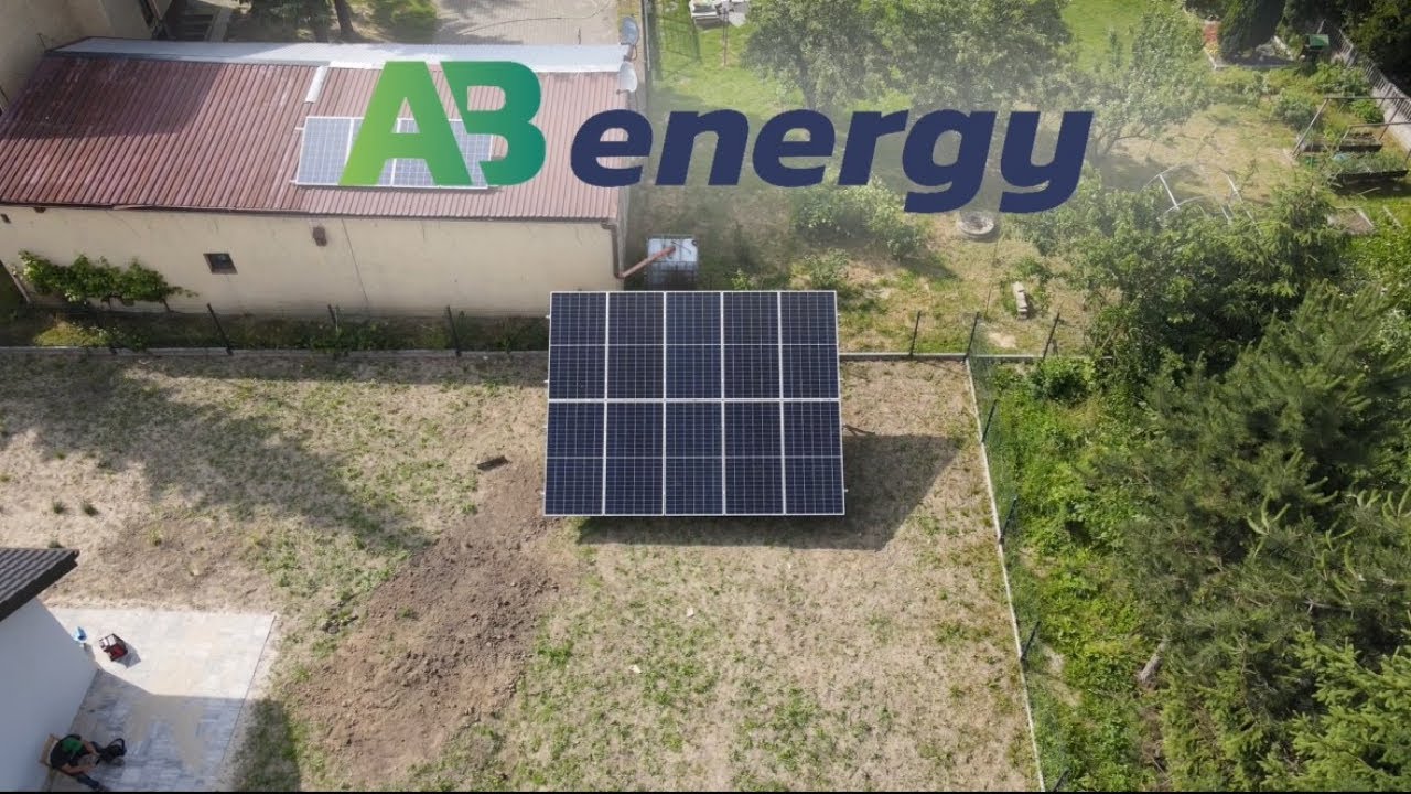 Instalacja fotowoltaiczna naziemna 5,9 kw na falowniku GoodWee z magazynem energii.