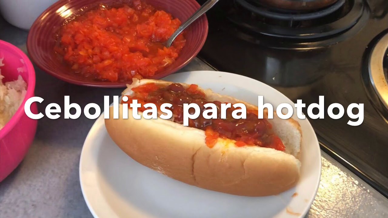 Cebollitas para hot dog
