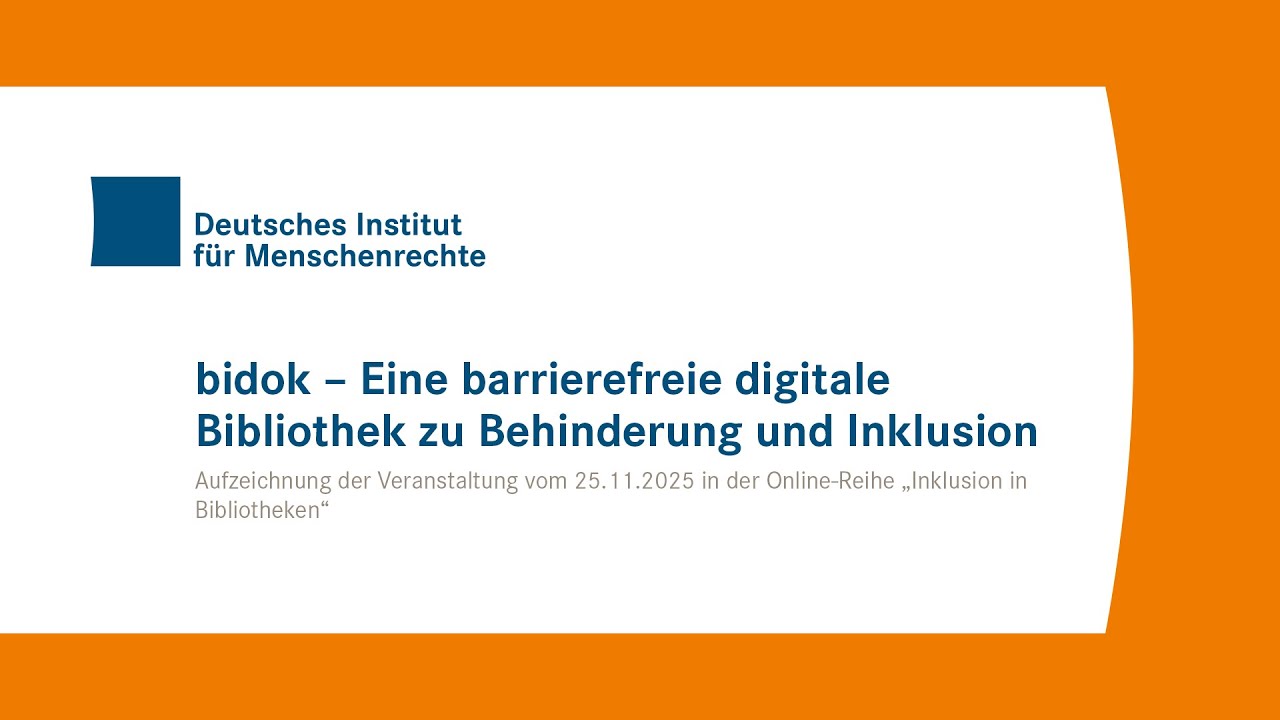 Inklusion in Bibliotheken: bidok – Eine barrierefreie digitale Bibliothek zu Behinderung & Inklusion