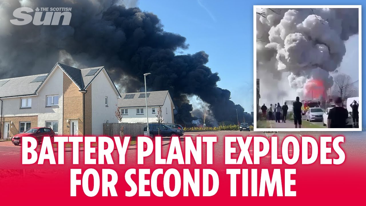 KILWINNING FIRE: Terrified residents 'hit by batteries' as recycling plant EXPLODES for 2nd time