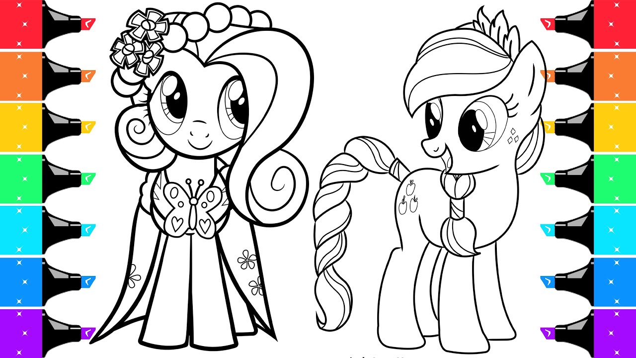 Coloring My Little Pony Coloring Book Page | MLP Coloring Videos for Kids