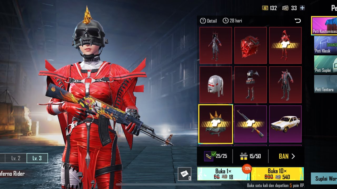 Gacha Helm Inferno 12000UC Realist Kembali Bulan Ini - PUBG MOBILE