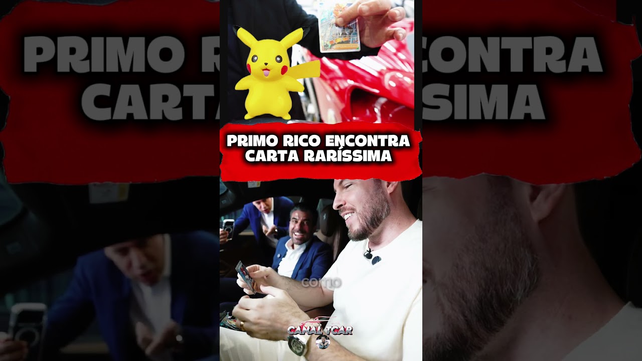 PRIMO RICO ENCONTRA CARTA RAR&Iacute;SSIMA DE POKEMON #tcarimports #short #tcarimports #primorico