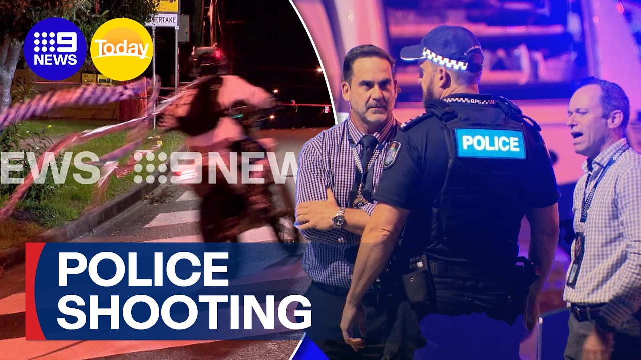 Man allegedly armed with knife shot by police in Brisbane | 9 News Australia
