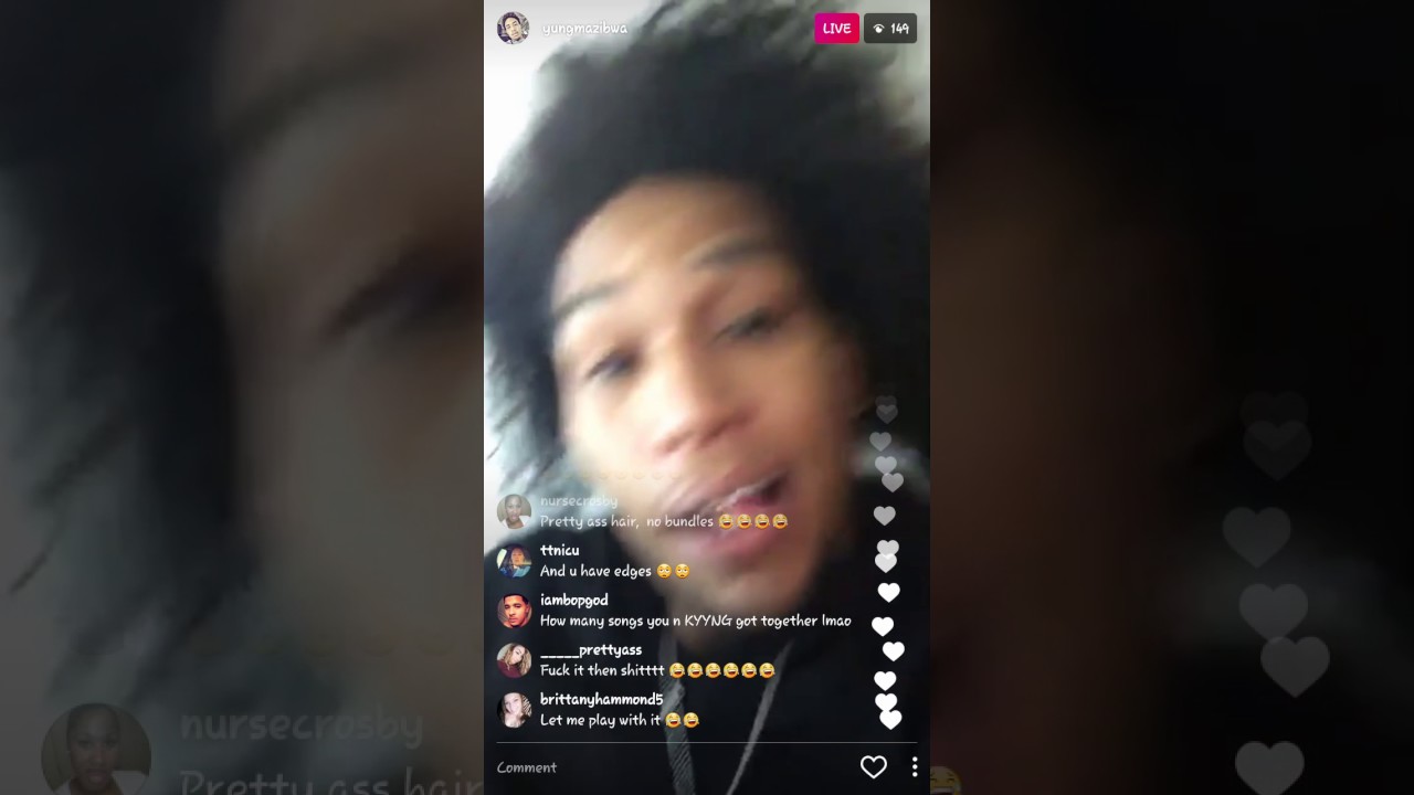 Young Mazi says he's pimping out females and collecting the money now! INSTAGRAM LIVE