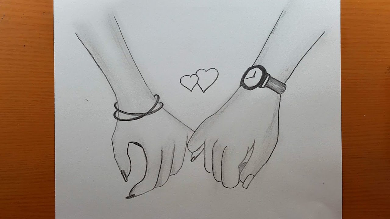 Como Desenho a lápis de mãos dadas || Especial dia dos namorados | Holding Hands pencil sketch