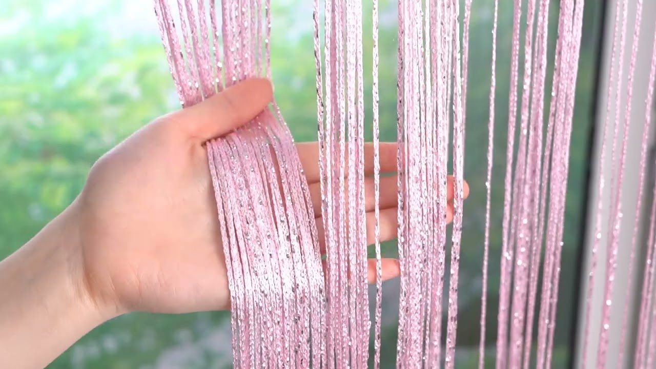 Polyester Silk Door String Curtain, Ribbon Thread Fringe(AJEW-CJC0001-16D)#homedecor #homedecoration