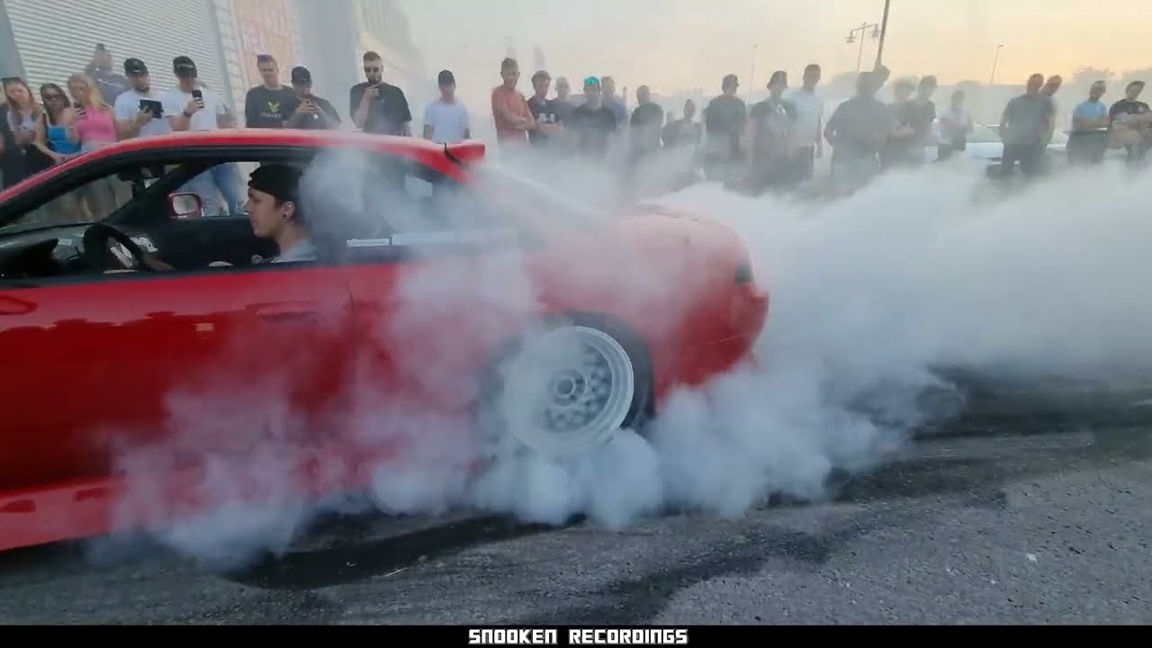 Nissan s14 vq35 Turbo 500whp burnouts