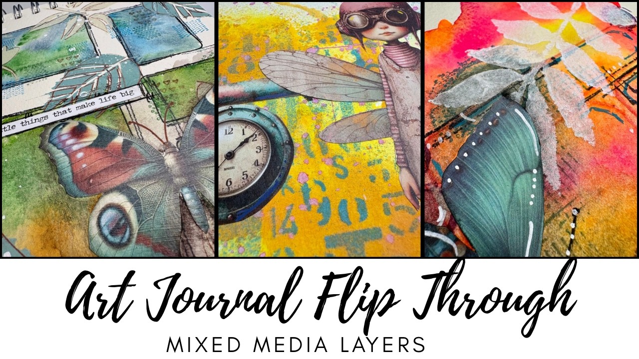 Art Journal Flip Through | Mixed Media Layers