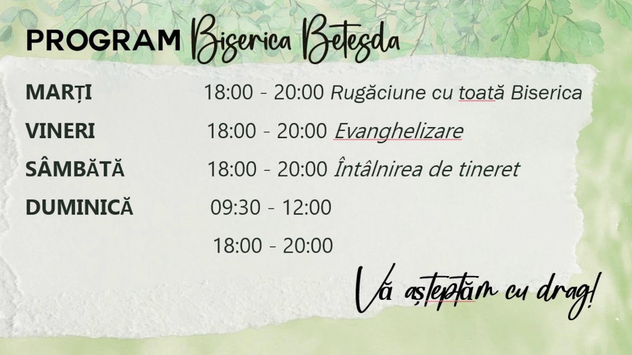 Slujba De Duminică Seară I Biserica Betesda București I 15.02.2026