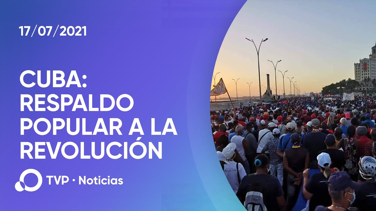 Cuba:  miles de personas salen en apoyo a la Revolución