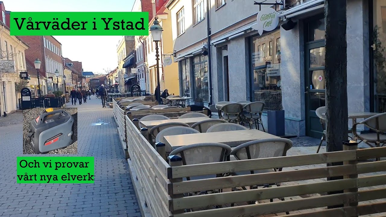 Ystad, en trevlig stad, nu fick vi ju testa vårt nya elverk också.