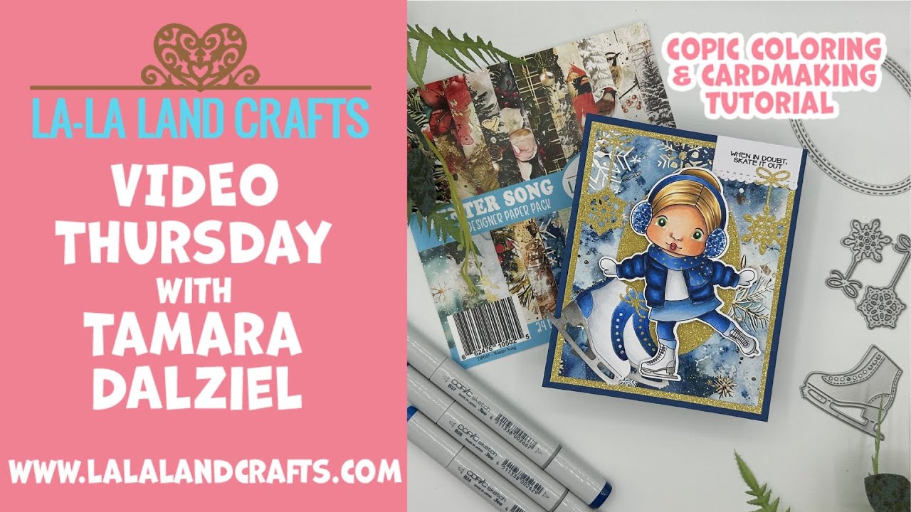 Copic Coloring Ice Skating Marci & Ice Skate Die Cuts