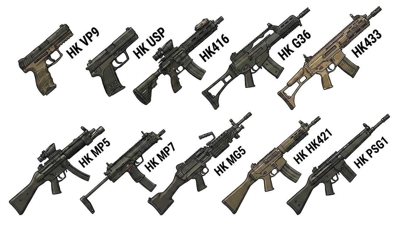 Every Heckler & Koch Weapon Ever Manufactured
