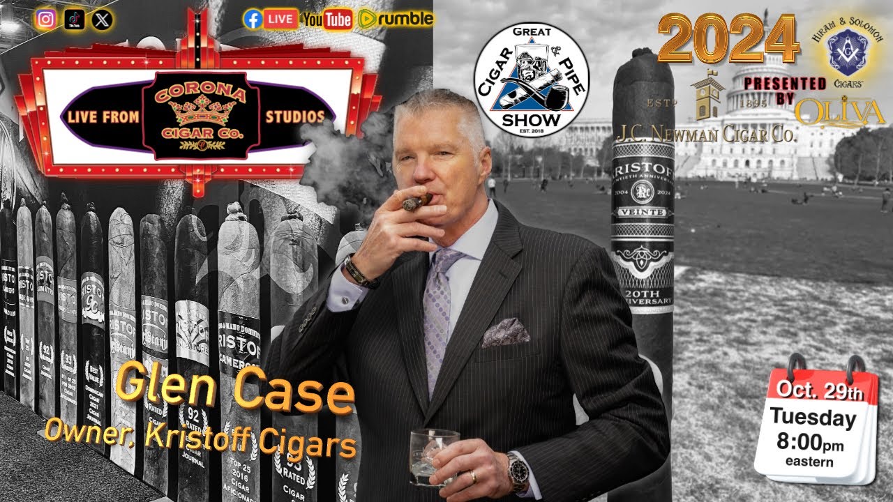 Time does fly… 20 years!  Glen Case, Owner of Kristoff Cigars joins the crew.