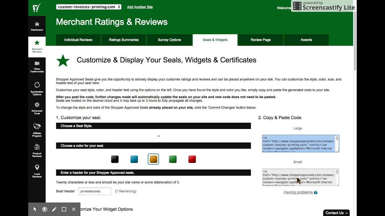 How To Get Code from Shopper Approved Account