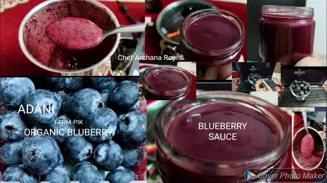 QUICK BLUEBERRY SAUCE Method in English/How you can Store Blueberry sauce/less sugar/pure & healthy 