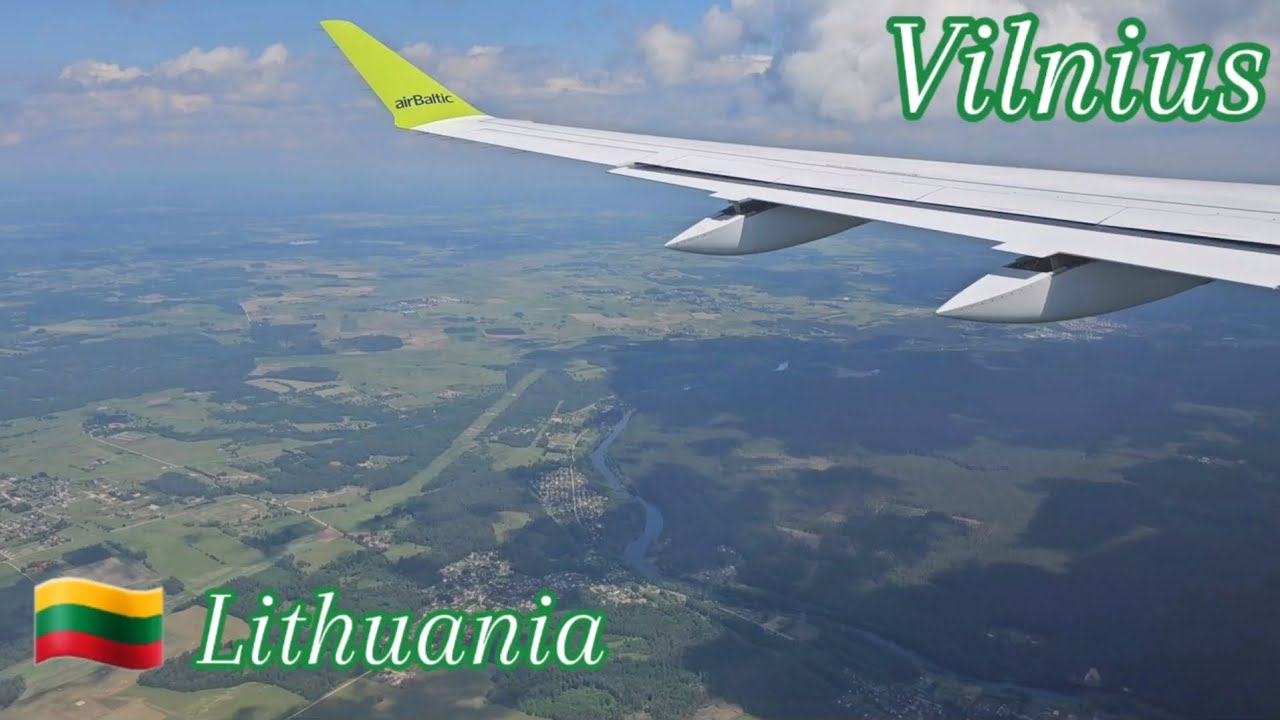 Plane landing in Vilnius. Beautiful view. 🇱🇹Lithuania | Litouwen