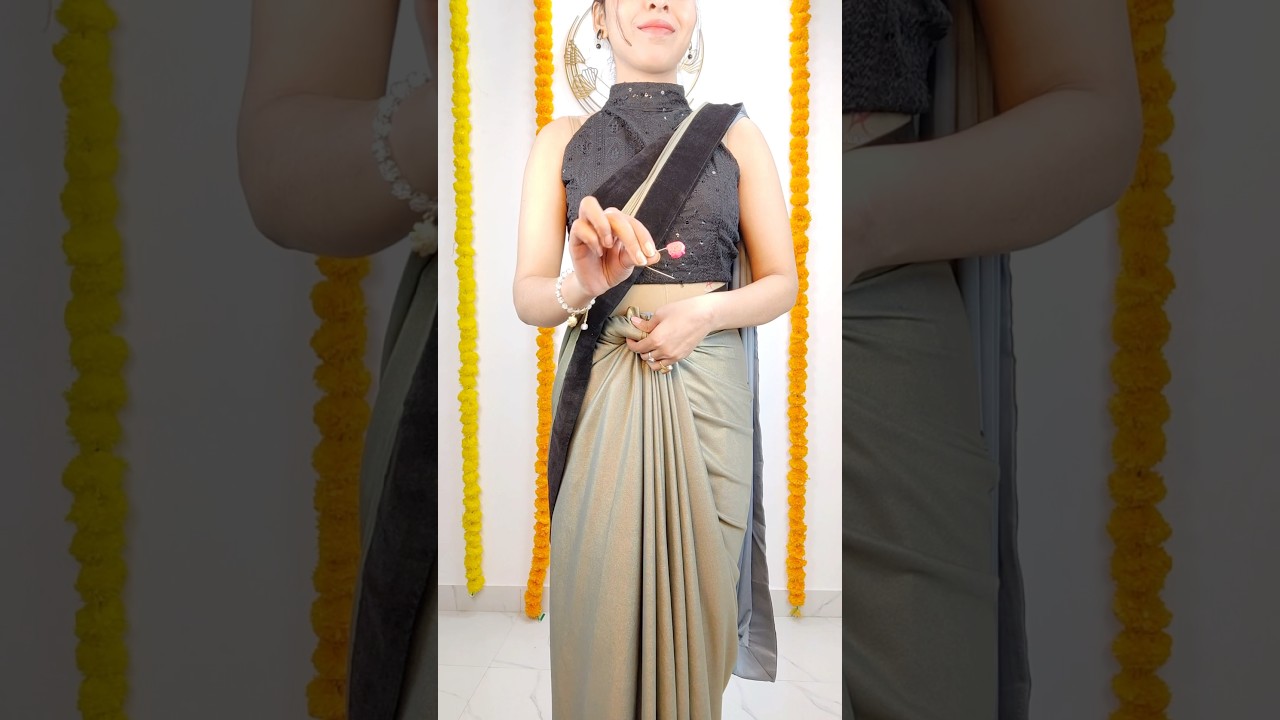 Without petticoats drape your party wear saree perfectly|day99/365|#sareewearing #sareedrapings