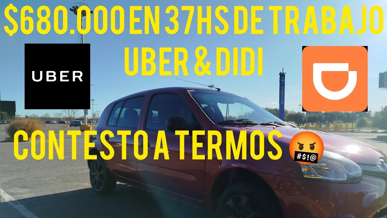 TRABAJANDO 37HS EN UBER y DIDI (contesto a termos)