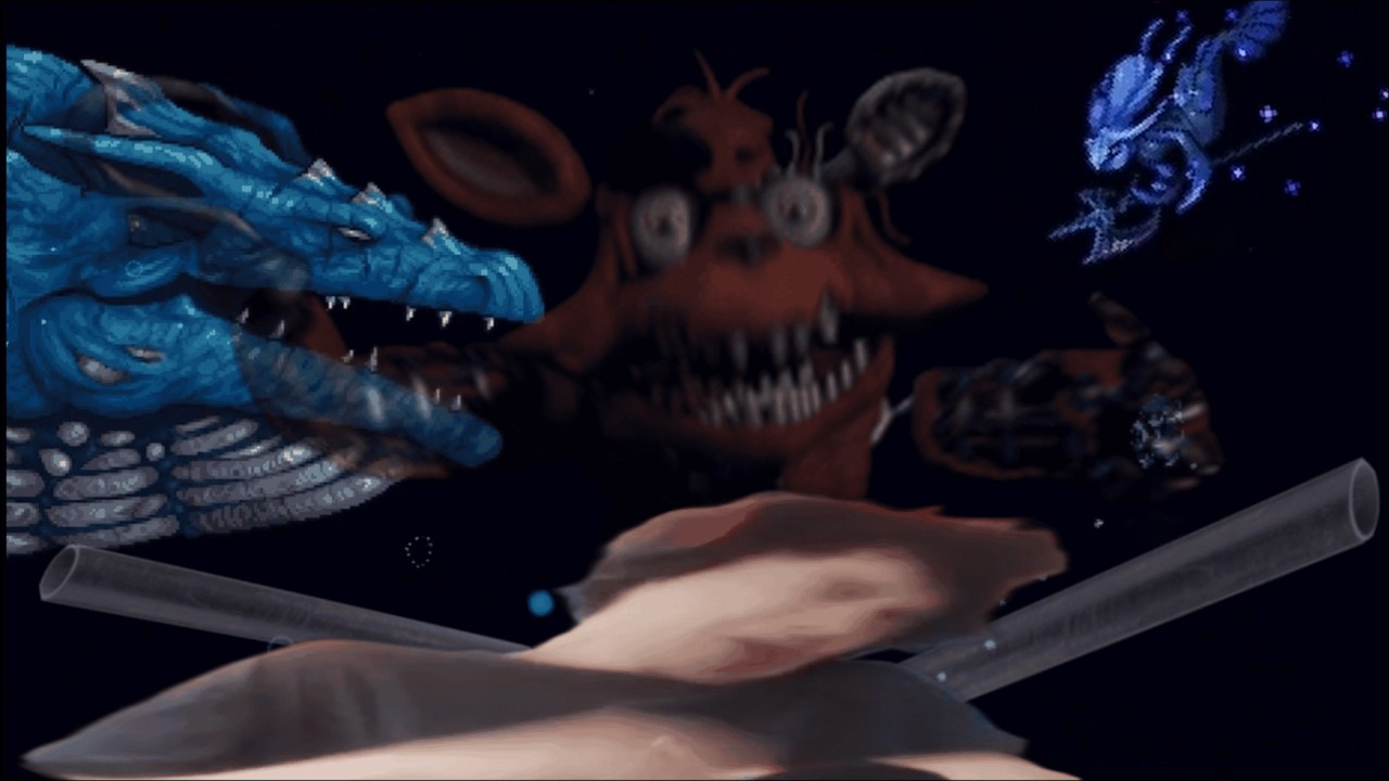 playing terraria calamity while being bullied by jumpscare mods (V3)