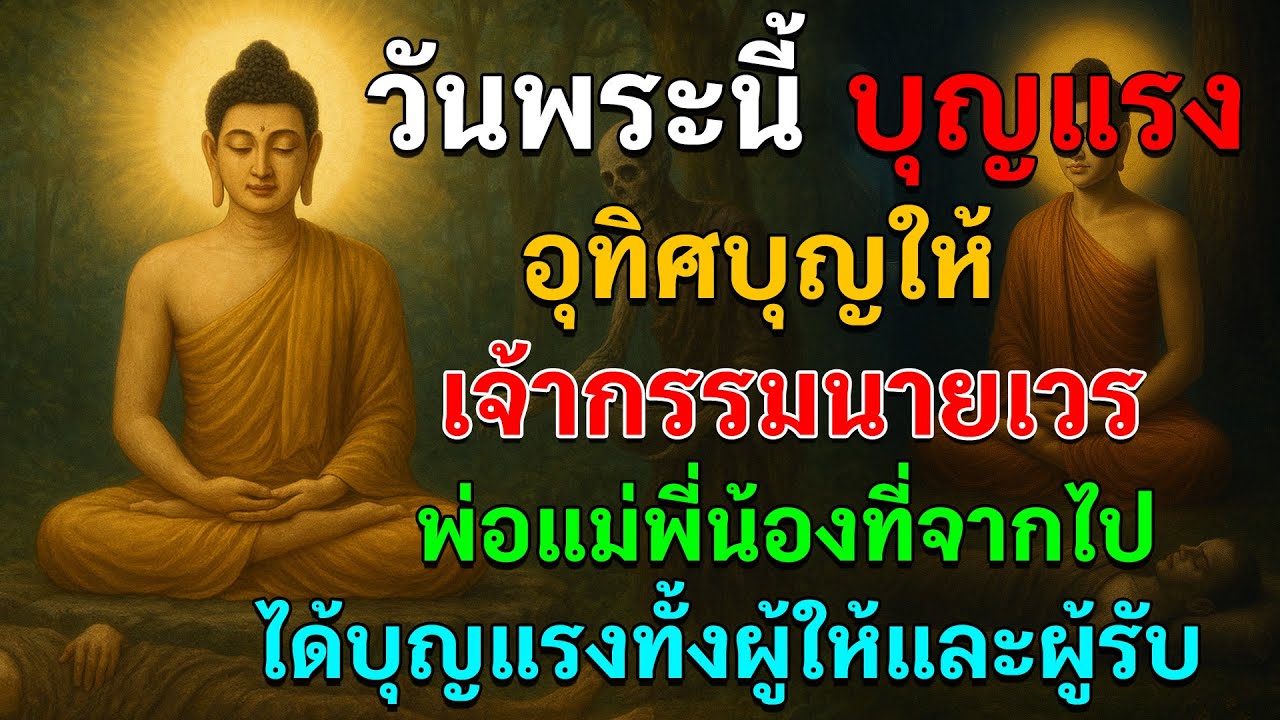 วันพระนี้ บุญแรง อุทิศบุญให้ เจ้ากรรมนายเวร พ่อแม่พี่น้องที่จากไป ได้บุญแรงทั้งผู้ให้และผู้รับ