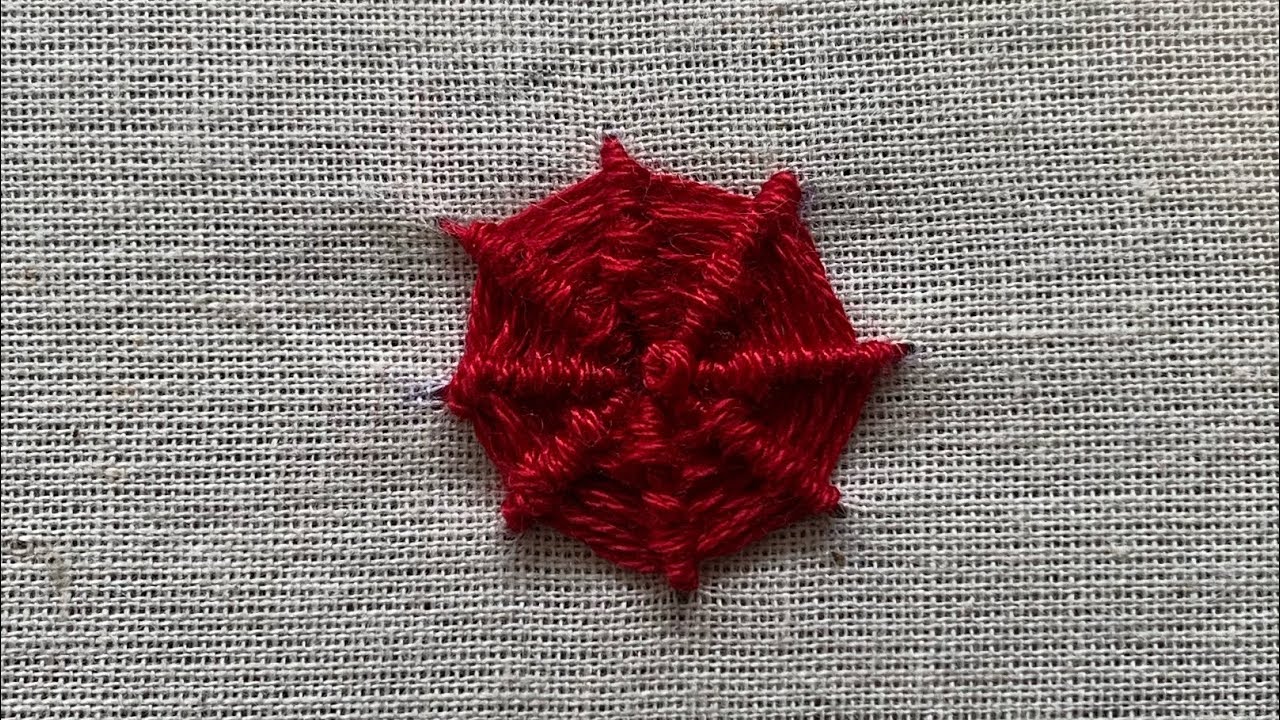 Simple and Easy Makri Tanka | Spider Stitch | Spider Web Stitch | Hand Embroidery